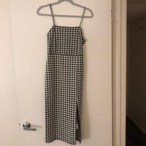 Zara Checkered Slit Dress